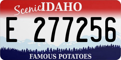 ID license plate E277256