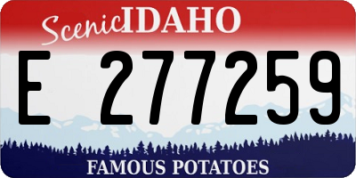 ID license plate E277259