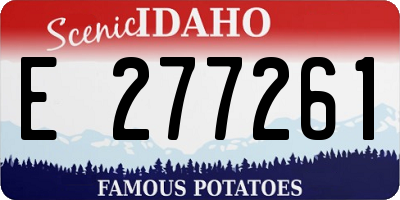 ID license plate E277261