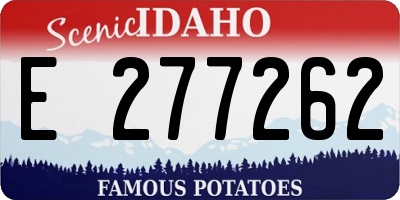 ID license plate E277262