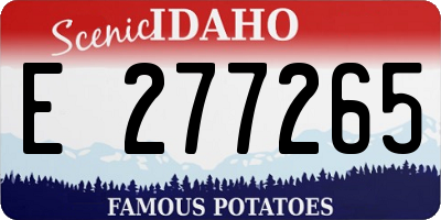 ID license plate E277265
