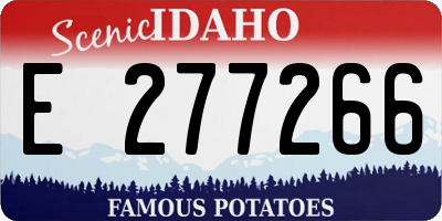 ID license plate E277266