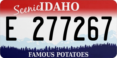 ID license plate E277267