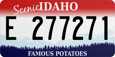 ID license plate E277271