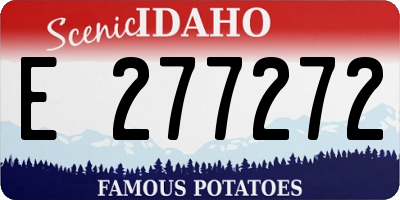 ID license plate E277272