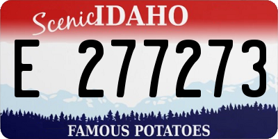 ID license plate E277273