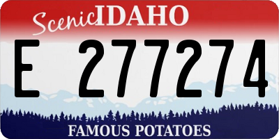 ID license plate E277274