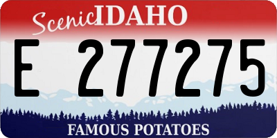 ID license plate E277275