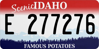 ID license plate E277276