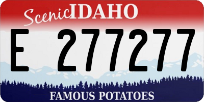 ID license plate E277277