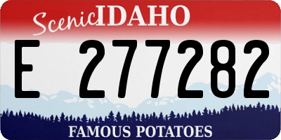 ID license plate E277282