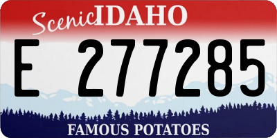 ID license plate E277285