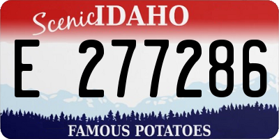 ID license plate E277286