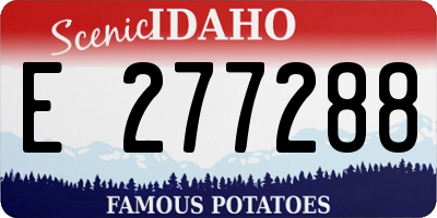 ID license plate E277288