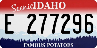 ID license plate E277296