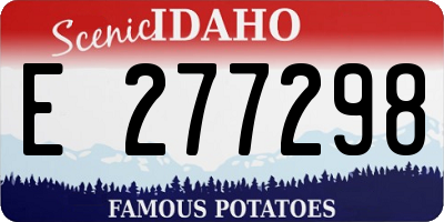 ID license plate E277298