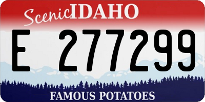 ID license plate E277299