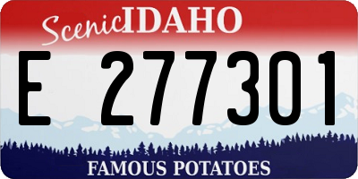 ID license plate E277301