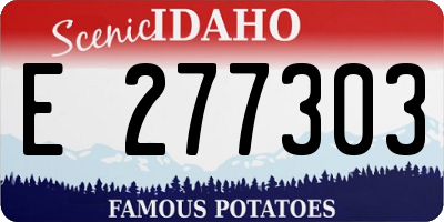 ID license plate E277303