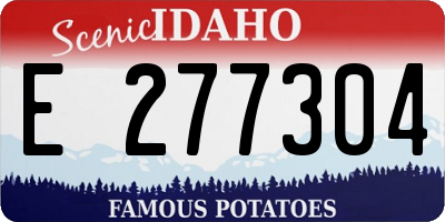 ID license plate E277304