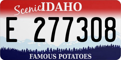 ID license plate E277308