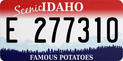 ID license plate E277310