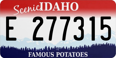 ID license plate E277315