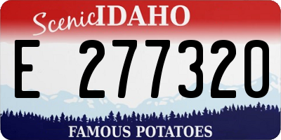 ID license plate E277320
