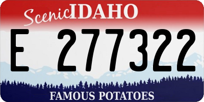 ID license plate E277322