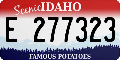 ID license plate E277323