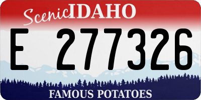 ID license plate E277326