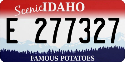ID license plate E277327