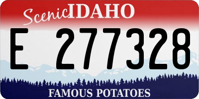 ID license plate E277328