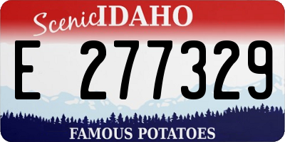 ID license plate E277329