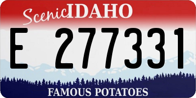 ID license plate E277331