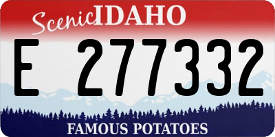 ID license plate E277332