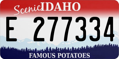 ID license plate E277334