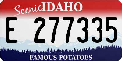 ID license plate E277335