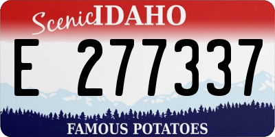 ID license plate E277337
