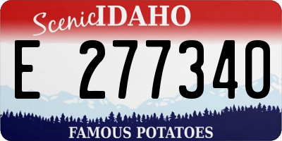ID license plate E277340