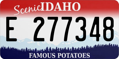 ID license plate E277348