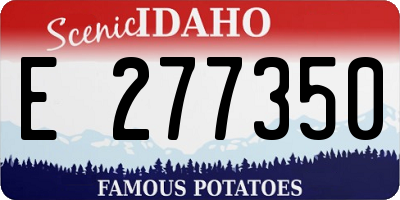 ID license plate E277350