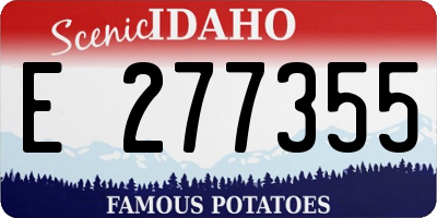 ID license plate E277355
