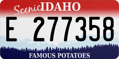 ID license plate E277358
