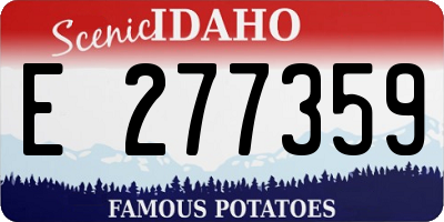 ID license plate E277359