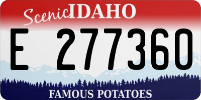 ID license plate E277360