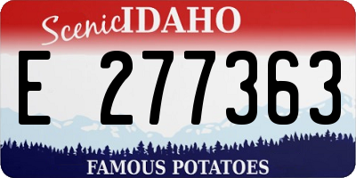 ID license plate E277363