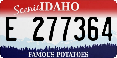 ID license plate E277364
