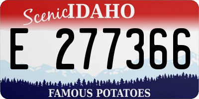 ID license plate E277366