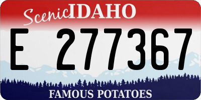 ID license plate E277367